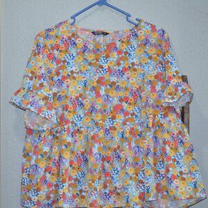 Ladies Shein XL Mult colour pattern Lightweight Summer Preowned GC
